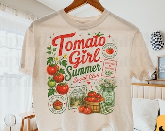 Tomater Botanisk Studie PNG, Vintage Tomatskjorta Design, Trädgård PNG, Bondens Marknadsgrafik, Heirloom Tomat Illustration, Tomatälskare