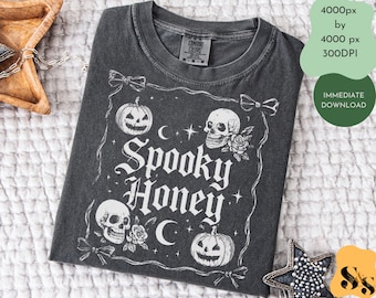 Spooky Honey Halloween PNG: Haunted House Sublimation Design (Digital Download)