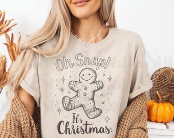 Oh Snap Ginger Christmas Design, DIGITAL DESIGNS Trendy Gingerbread , Snapped PNG Preppy Cutout Trendy Christmas, Digital Design Funny