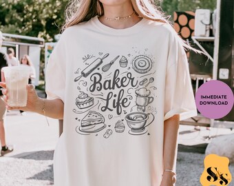 The Baker PNG: Sublimation Design for Mugs & T-shirts (Digital Download)