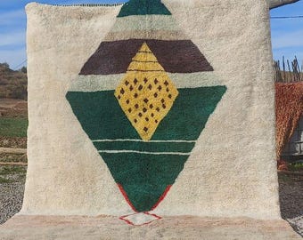 Berber-Teppich Bni M'rirt – Luxuriöser Wollteppich – Handgefertigter marokkanischer Teppich – Eleganz und Authentizität