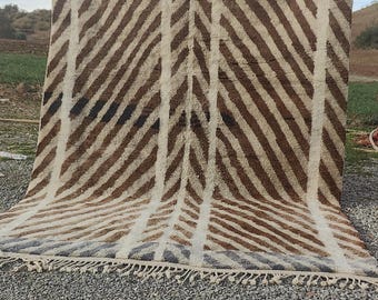 Berber-Teppich Bni M'rirt – Luxuriöser Wollteppich – Handgefertigter marokkanischer Teppich – Eleganz und Authentizität