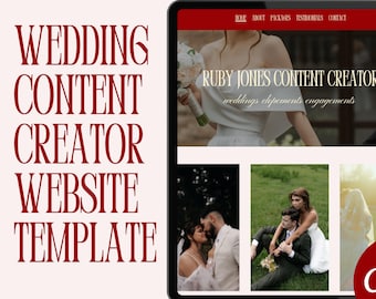Sito web per creatori di contenuti per matrimoni - Modello modificabile Canva