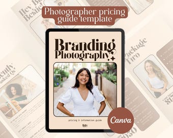 Modello di prezzi per fotografi - Fotografia aziendale di personal branding - PDF modificabile Canva Beige Neutrals