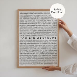 I am blessed - 100 German Bible verses about blessing and benediction - Christian posters - digital download - Christian gifts