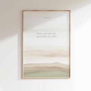 christliche Poster, 1 Korinther 16 Vers 14, Bibelvers Poster Deutsch, Geschenk Taufe, Hochzeit, Geschenk Konfirmation, Liebe Glaube Hoffnung