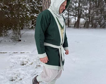 Viking Wool Coat – Norse Medieval Warrior Overcoat for Reenactment & LARP