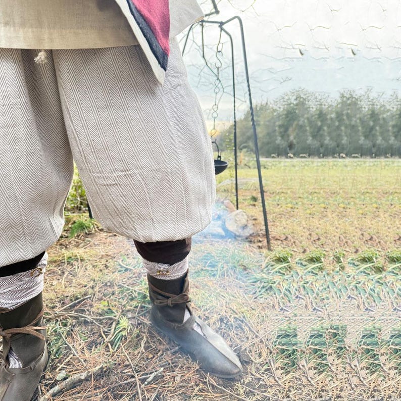 Cotton Viking Pants: Nordic Nomad Renaissance Cosplay Trousers image 2