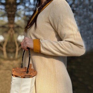 Hand Embroidered Viking Dress, Nordic Rune weave Cotton Over dress image 2