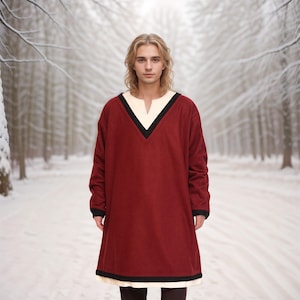 Viking Wool Tunic – Medieval Norse Warrior Shirt for LARP & Reenactment