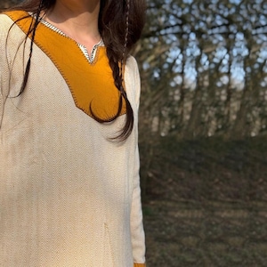 Hand Embroidered Viking Dress, Nordic Rune weave Cotton Over dress image 5