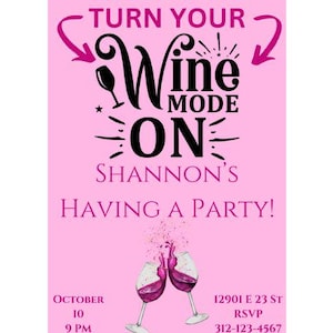 Wine Tasting Invite | Wine Tasting Party invitation | Tasting Party Invitation | At Home Wine Tasting | Wine Event Invitation | Wine Tasting