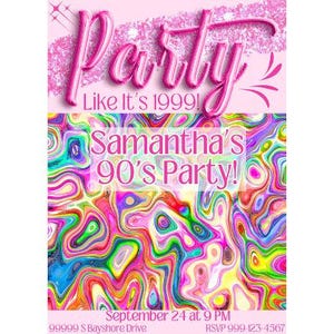 90s Party Invites | 90s Theme Party | 90s House Party | Back to the 90s | 90s Bachelorette Party | 90s Themed Party Invite | 90s Invites