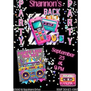 90s Party Invites | 90s Theme Party | 90s House Party | Back to the 90s | 90s Bachelorette Party | 90s Themed Party Invite | 90s Invites