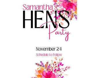 Hens Weekend Invite | Hens Party Invite | Bachelorette Weekend Invite | Hens Party Invitation | Hens Itinerary | Bachelorette Invites Canva