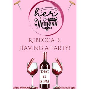 Wine Tasting Invite | Wine Tasting Party invitation | Tasting Party Invitation | At Home Wine Tasting | Wine Event Invitation | Wine Tasting