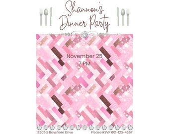Dinner Invitation | Dinner Party Invite | Editable Dinner Party | Invitation Dinner Party | Dinner Party Invitation Template | Dinner Invite