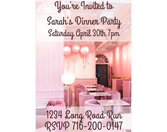 Dinner Party Invitations | Editable Dinner Invitation | Editable Dinner Party | Dinner Invitations | Girls Dinner Party Invitations