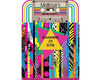 80s Party Invites | 80s Disco Party | 80s Invites | Back to the 80s | Editable Party Canva | 80s Themed Party Invite | 90s Invites