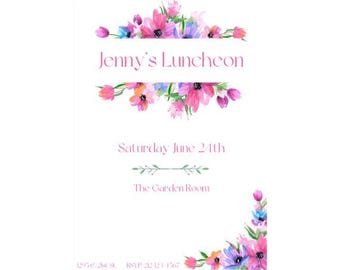Luncheon Invitation | Invitations for Women's Luncheon | Luncheon Invitation Template | Ladies Luncheon Template | Luncheon Invitations for