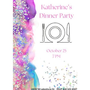 Dinner Party Invites | Editable Dinner Party | Dinner Party Invitations | Invitation Dinner Party | Dinner Party Invitation Template