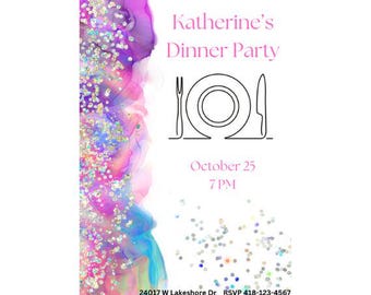 Dinner Party Invites | Editable Dinner Party | Dinner Party Invitations | Invitation Dinner Party | Dinner Party Invitation Template