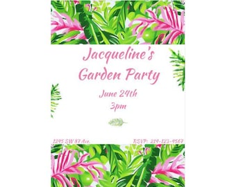 Inviti a tema giardino / Inviti per feste in giardino / Inviti per feste in giardino / Festa di compleanno in giardino / Baby shower per feste in giardino / Festa in giardino