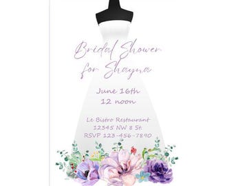 Bridal Shower Invites | Floral Bridal Shower Invites | Bridal Shower Invites Pink | Canva Bridal Shower | Editable Bridal Shower Invite