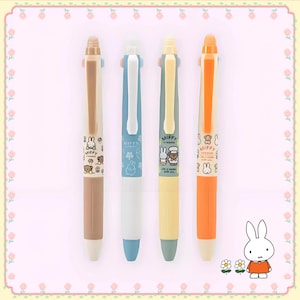 4 Farben Miffy löschbarer Gelstift mit Tinte Nachfülloption Kawaii Miffy Gelstift Spezielle Miffy-Pen 4 Farben Miffy Gelstifte Schöne Miffy-Stifte