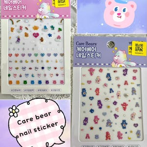 Adesivos de Nail Art dos Ursinhos Carinhosos – Edição Coreana Kawaii 2 padrões para seleção
