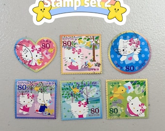 Hello Kitty Stamp Collection 2 | Japan Sanrio Used Stamps