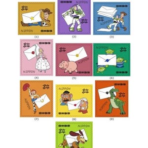 Con tarjeta de stock. Juego de sellos raros usados en Japón 2012 G67 Disney Toy Story Stitch Tinker Bell. Juego de franqueo con opciones de tarjetas de felicitación personalizadas.