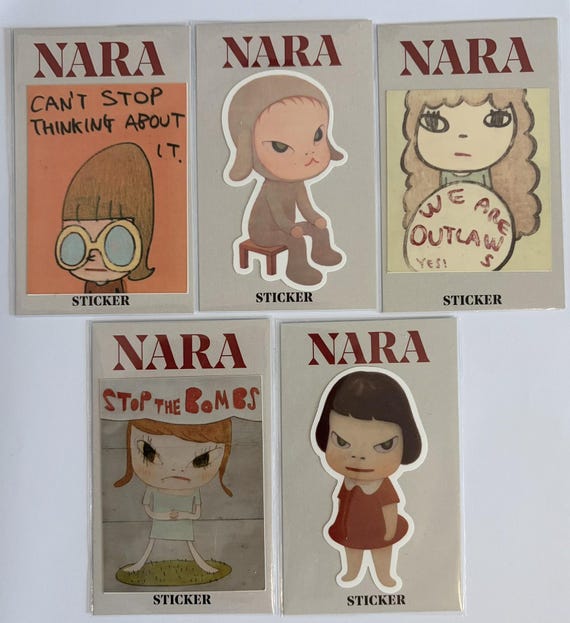 Yoshitomo Nara – Lot De 50 Autocollants Graffiti – Taille 5.5-8.5 Cm – PVC Imperméable – Pour Ordinateur, Vélo, Skateboard