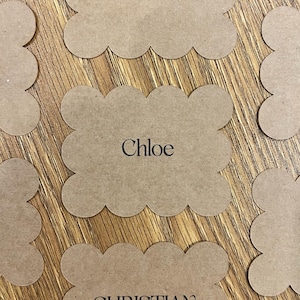 Scallop Rectangle Place Cards, Wedding Place Cards, Event Place Cards, Name Cards, Guest Cards