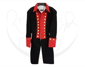 Custom Men's Black Napoleonic Hussar Jacket, 18th Century Military Coat, Handmade Military War Uniform, British Officer Coat, Tunic Coat