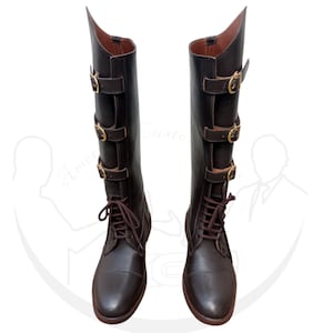 Bottes d'équitation marron personnalisées, bottes hautes équestres en cuir de vachette faites main, bottes d'équitation anglaises, bottes en cuir véritable toutes les tailles