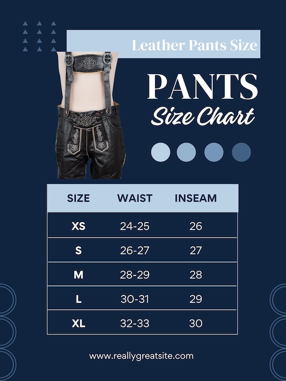 Inseam Length Mens Pants Size Measurements Inseam Pants