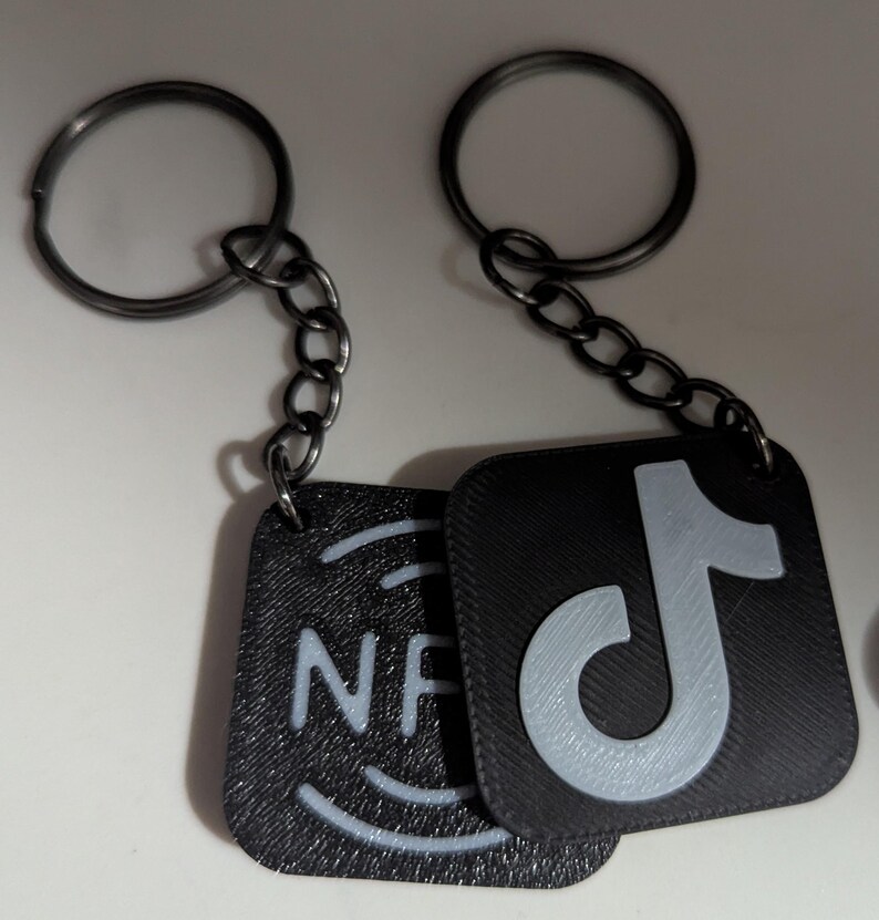 Nfc Fan Keychains 3D Printed NFC Keychain: Custom Social Media Networking - Etsy