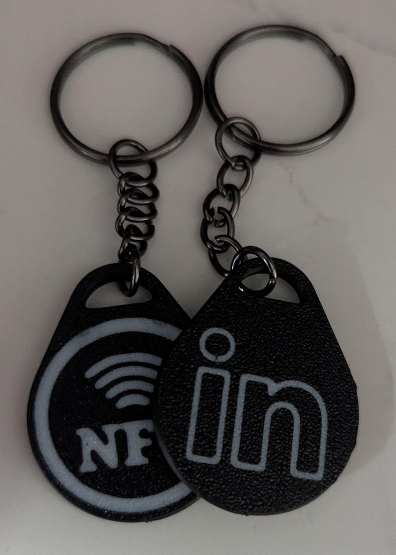 3D Printed NFC Keychain: Custom Social Media Networking - Etsy