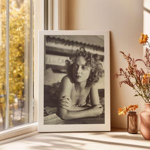 Quadro su tela di Jacques Henri Lartigue, J.H. Stampe su tela Lartigue, Poster da parete della Galleria, Danielle Darrieux, Stampa fotografica vintage, Galleria d'arte
