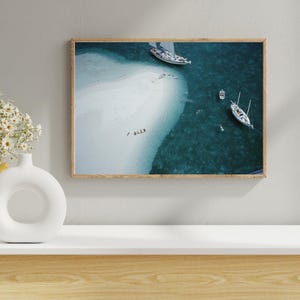Stampe su tela di Slim Aarons, poster da galleria, stampe fotografiche vintage di Stocking Island, Bahamas, regali per inaugurazione della casa, poster sulla spiaggia