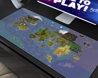 Old School Runescape XXL-muismat - grote OSRS-gamingtafelmat voor wereldkaart