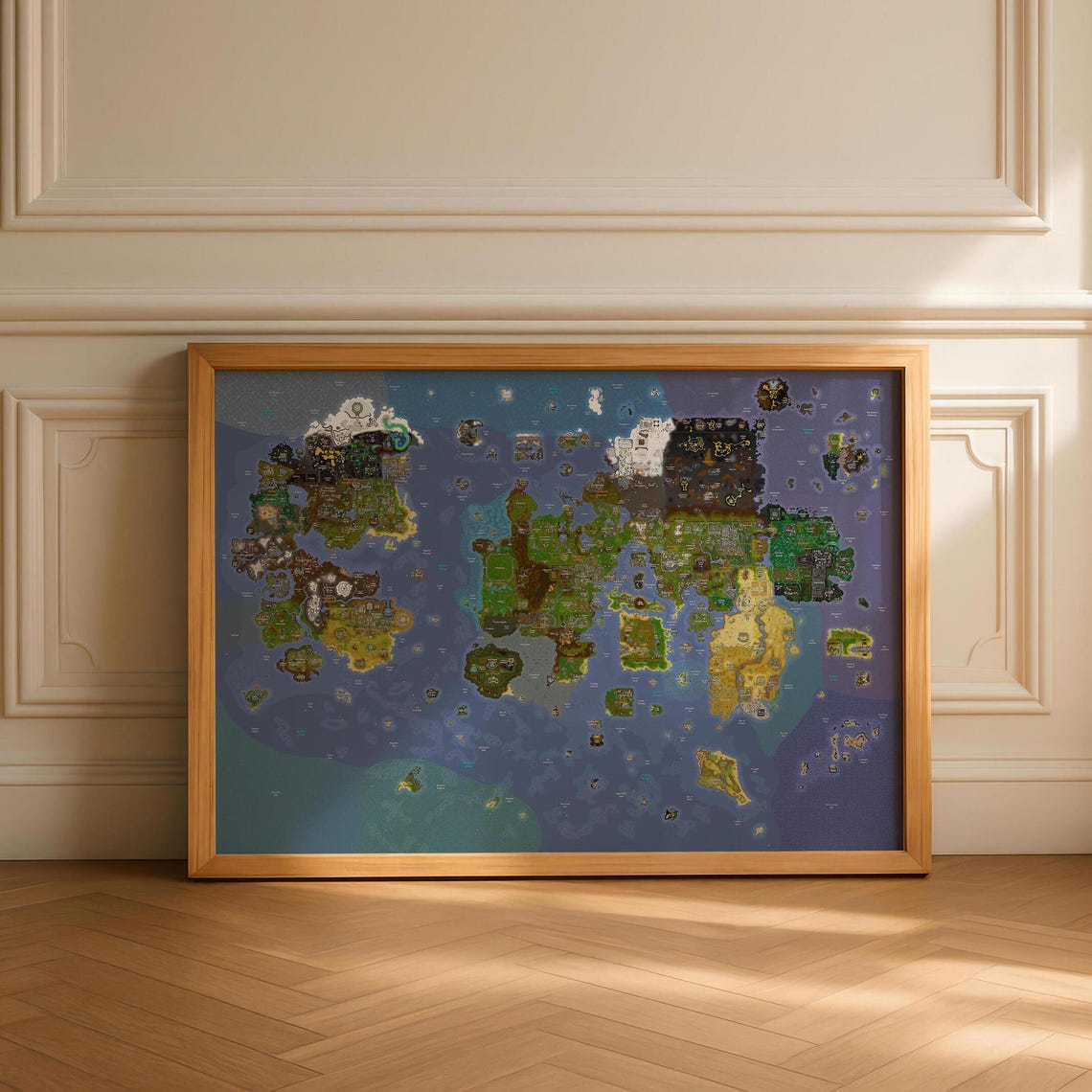 Oldschool Runescape World Map Wall Art, Jagex Poster, OSRS World Map ...