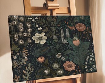 Wild flowers Canvas Wall Art, Gallery Canvas Print, Botanical Poster, Boho Canvas wall decor, Floral OF Flowers Art, gift for plants lover
