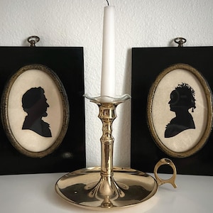 Rare Vintage Abraham and Mary Todd Lincoln Framed Silhouette Portrait Set, 1990s Historical Silhouette Portraits, FREE SHIPPING