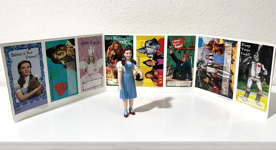 Rare Vintage Wizard of Oz Valentines Cards, 1999 Wizard of Oz Box Set ...