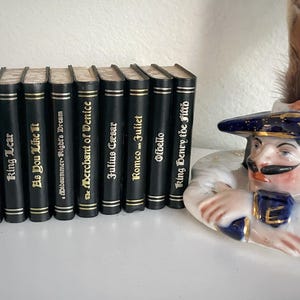 RARE Midget Classics: The Works of William Shakespeare – 9-Volume Leather Bound Miniature Set by Burgess & Bowes.  FREE SHIPPING