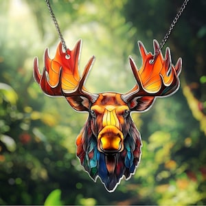 Jacht eland ACRYL herten venster hangend cadeau voor vader man jacht cadeau Mooslover cadeau perfecte jacht cadeau jachtclub cadeaus voor jager