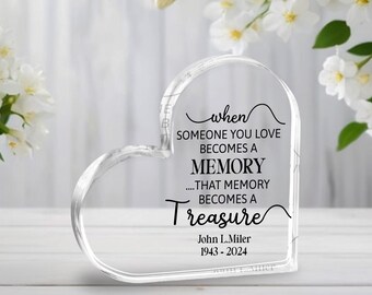 Custom heart shape acrylic sign, customized heart shape acrylic stand, memorial keepsake, personalized gifts, photo print acrylic keepsake