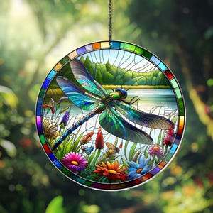 Dragonfly ACRYLIC Window Hanging Suncatcher, Dragonfly Art Decor, house Decor,New Home Gifts, Dragonfly Acrylic Decor, Gift For her